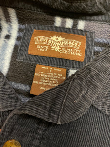 Vintage Levis Corduroy Flannel w Fleece Lining Size L