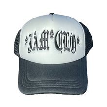 Load image into Gallery viewer, JAM Tribune Trucker Hat Black/White
